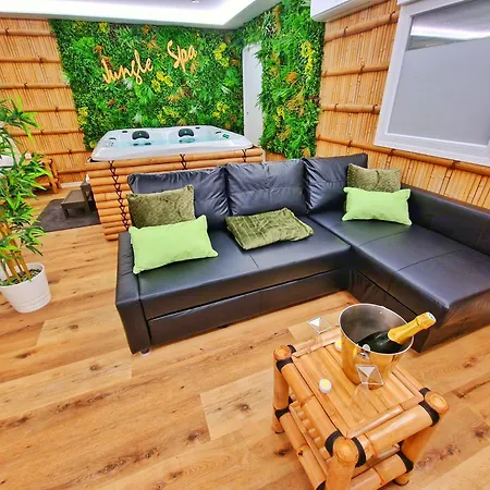 Appartamento Jungle Spa-4 Pers-jacuzzi-parking-jardin-clim-colmar Muntzenheim