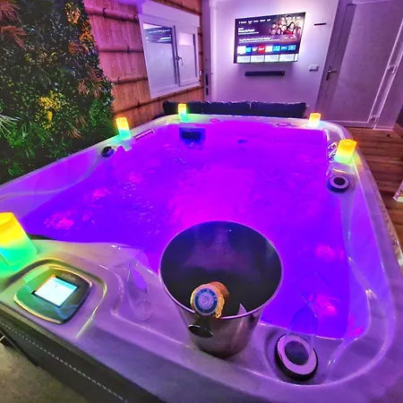 Jungle Spa-4 Pers-jacuzzi-parking-jardin-clim-colmar アパート *